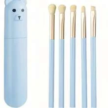 5-Piece Portable Makeup Brush Set With Loose Powder & Eye Shadow Brushes And Cute Bear Storage Cartridge,Brush Set,Makeup Brush Kit,Make Up Brush Set,Make Up Set Complete,Makeup Brush Set,Complete Makeup Kit,Brush Kit,Brushes Makeup Set,Makeup Gift Set,Set - Multicolor - View 7