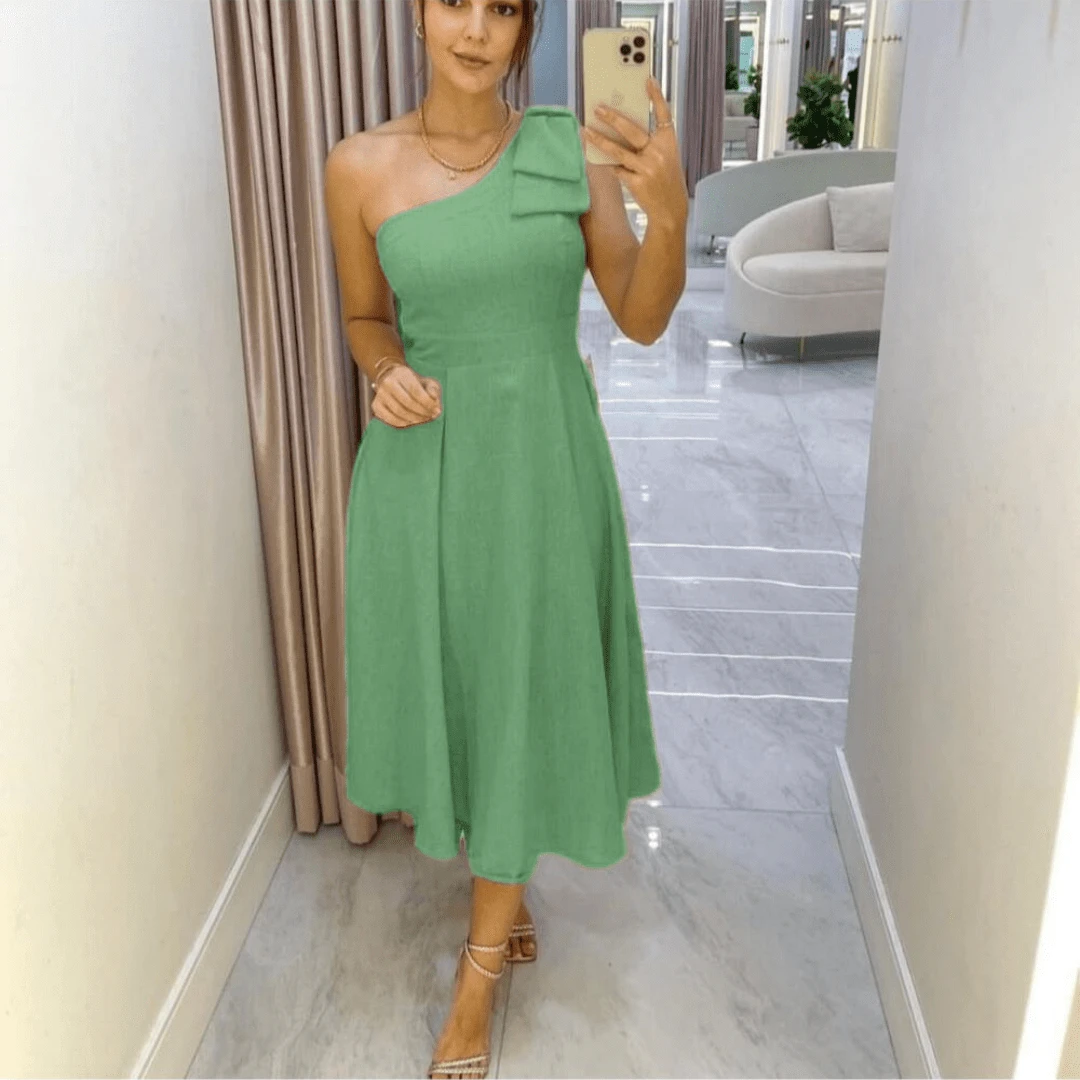 Zero Sleeve Midi Dress 00209 - 綠色 - 查看 1