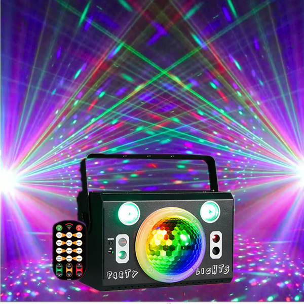 RGBUV Stroboskoplicht Bühnenbeleuchtung, DMX512 Projektion, Soundaktivierung, Fernbedienung für Innenpartys, Diskothekclub, KTV, Bar, DJ-Bühne, Heimfeierlichkeiten, Feiertagspartystimmung