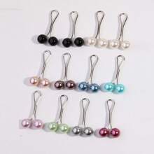 12pcs/Pack Wholesale U-Shaped Hijab Clip Muslim Scarf Clip Brooch Pin Headscarf Pearl Pins Jewelry Hijab Accessories