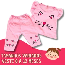 Assorted Kit 10 Pieces Baby Girl Clothes - 5 T-Shirts And 5 Shorts - 5 Sets Of Clothes For Baby Girls 0-12 M - Nhiều màu - Xem 8