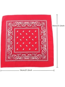 1/2/3 件装棉质佩斯利花纹头巾/口罩/头巾/头饰 - 彩色 - 查看 4