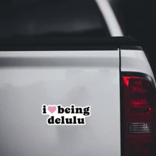 Vinyl I Love Being Delulu Sticker Decal - Adhesive Emblem For Laptops, Water Bottles, And Personal Belongings Phone Sticker, Notebook, Toolbox, Truck, Refrigerator, Water Bottle, Helmet, All Kinds Of Fu School Supplies,Back To School - Multicolor - View 8