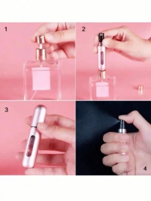 1/6 件高级便携式香水瓶，可再填充迷你喷雾瓶，旅行，外出，分装香水瓶 - 彩色 - 查看 6