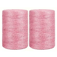 2 Rolls 2mm Strong Jute Garden Twine, 100m/328ft Length, Brown Color, Versatile Rope For Gardening Tomato Climbing Plants Tying, Floral Crafts, Gift Packaging Decoration