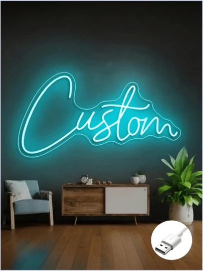 Dimmable Custom Neon Signs Personalized - USB Powered With Button Control Neon Light, Perfect For Wall Decor, Bedroom, Women,Girl,Wedding, Birthday, Game Room & More - Decor For Party, Halloween, Thanksgiving, Christmas