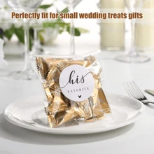 100 Stück "His Favorite" "Her Favorite" Aufkleber als Hochzeit Willkommens-Tüten Füllung für Bridal-Shower und Hochzeit Gastgeschenke