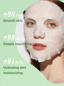 5/15pcs Cucumber Hydrating & Nourishing Face Mask, Brightens Skin, Deep Moisturizing, Refines Pores, Fades Fine Lines, Soothing & Softening, With Natural Cucumber Extract, 25ml/Sheet, Suitable For All Skin Types