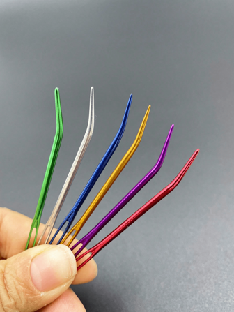 2 套/6 件大眼针、平纹细布针、挂毯针、缝纫针、编织针、彩色手缝针