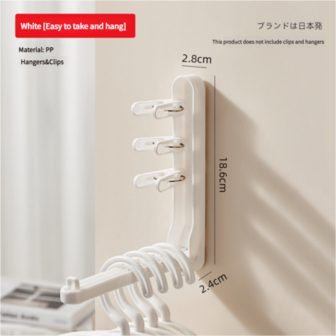 1pc Multifunctional Foldable Wall Mount Clothes Hanger Storage Rack, Space-Saving Home Organization Solution Without Drilling, Effortless Indoor Closet And Laundry Room Organizer, Compact Portable Hanger Rack For Small Spaces, Versatile Drying And Garment Display Station, Durable Design For Daily Use