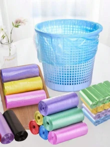 75PCS Garbage Bags, Various Colors, Kitchen Garbage Bags, Indoor Household Simple Garbage Bags, You Can Choose The Color Of The Garbage Bag, Portable Household Garbage Bag