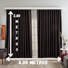 Swiss Curtain Rail BLACKOUT Fabric 6.00X2.80 - Óxido marrón - Ver 2