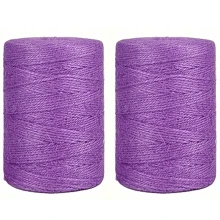 2 Rolls 2mm Strong Jute Garden Twine, 100m/328ft Length, Brown Color, Versatile Rope For Gardening Tomato Climbing Plants Tying, Floral Crafts, Gift Packaging Decoration
