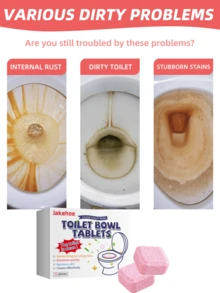 jakehoe Jakehoe;Toilet Tablets; Toilet Bowl Cleaner; Toilet Bowl Effervescent Tablets; Removes Toilet Odor; Restores Cleanliness To Toilet Bowl