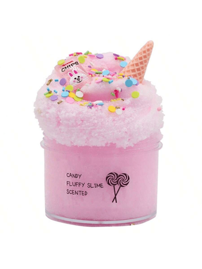 Slime de caramelo de gran capacidad de 100ML, slime de seda, slime para dibujar, slime de colores, slime de seda, juguete antiestrés, el mejor regalo para el nuevo período escolar, regalos de Navidad y Halloween, regalos de fiesta [Accesorios aleatorios y patrones de pegatinas de embalaje] (Los accesorios están en la lata.)'