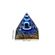 5 Cm Devil's Eye Natural Crystal Ball Pyramid Decorative Crystal Pebble, Suitable For Home Or Car Desktop Decoration.