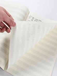1pc 5-Line Music Notebook, Includes 16/24/36 Pages Music Manuscript, Songbook, Music Practice Book And Instrument Accessories