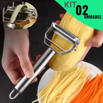 Kit 2 Descascadores de Legumes em Aço Inox – Alta Performance e Durabilidade Para Cozinhas Profissionais, Domésticas e Comerciais