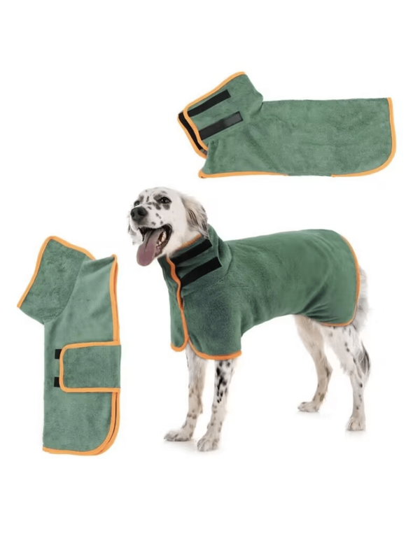 Pet Absorbent Quick Dry Bathrobe, Full Body Wrap-Around Suitable For Small And Large Pets, Breathable Bath Towel Clothes For All Seasons, Soft Bathrobe