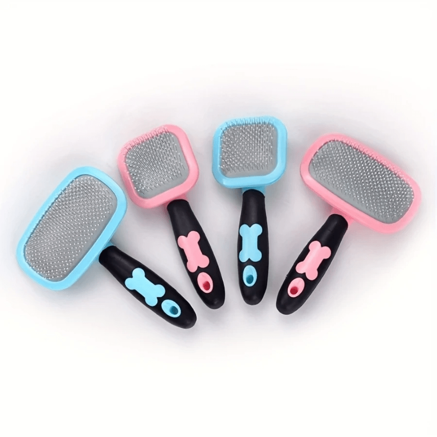 Rotatable Pet Hair Comb-Removes Tangled Hair Pet Comb Stainless Steel Bristle Tool For Dog/Cat Grooming, Pet Grooming Brush With Massages Particle