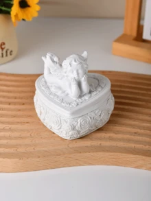 1 件复古天使烛台，北欧风格家居装饰桌面收纳装饰品树脂工艺品 - 彩色 - 查看 4