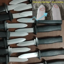 1 pieza Cuchillo falso retráctil creativo, cuchillo simulado retráctil, juguete de broma de cuchillo para asustar, actuación en el escenario, fiesta de disfraces