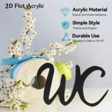 WC卫生间标识牌黑色亚克力-免钉送胶带-商场卫浴超市酒店客房公共卫生间标识牌 - 黑色 - 查看 6