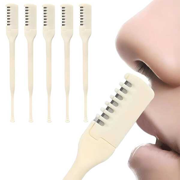 Recortadora de vello nasal manual - Rotación de 360°, Recortadora de vello nasal, Recortadora de vello nasal para hombre y mujer, Eliminador de vello nasal para hombre, Herramienta de belleza para hombre y mujer | Herramienta de eliminación de vello facial