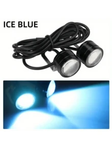 1 件/2 件摩托车日间行车灯鹰眼 LED 灯，超亮雾灯 12V 驾驶备用倒车闪光车把灯 - 彩色 - 查看 12