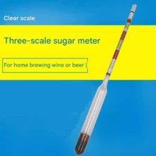 3 刻度糖度计比重计葡萄酒酒精测试仪重力计适用于自酿葡萄酒、啤酒、苹果酒酒精测试