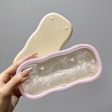 Boîte miroir en forme de nœud d'amour, design de boîte à succion magnétique transparente et résistante à la pression avec nuage. Boîte de rangement rétro pour lunettes de vue et de soleil, parfaite comme cadeau mignon pour anniversaire, révélation de sexe, anniversaire, mariage, fête, cadeau idéal pour collègues, amis et famille, rentrée scolaire