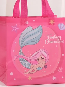 2 Stücke Meerjungfrau Tragetasche/Geschenktüte, Event Werbegeschenke Tasche/Geburtstags-Party Gastgeschenktüten