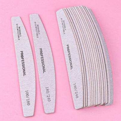 3pcs/5pcs/10pcs/25pcs/50pcs Grey Thin Wooden Nail File - 100/180/240 Grit Nail Files Double Sided Emery Board Washable Emery Boards Reusable Nail Buffers Manicure Tools For Natural Nails Acrylic Nails Home And Salon Us,Nail Supplies,Nail Tools,Nail Art Tools,Back To School,Nails,Nail Tools For Press On Nails