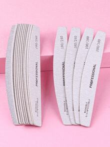 3支/5支/10支/25支/50支装灰色薄木质指甲锉 - 100/180/240目双面砂纸指甲锉，可水洗，可重复使用，适用于天然指甲和亚克力指甲的美甲工具，家用和沙龙美甲用品，美甲工具，美甲艺术工具，返校季，指甲，美甲工具（适用于贴片指甲） - 彩色 - 查看 3