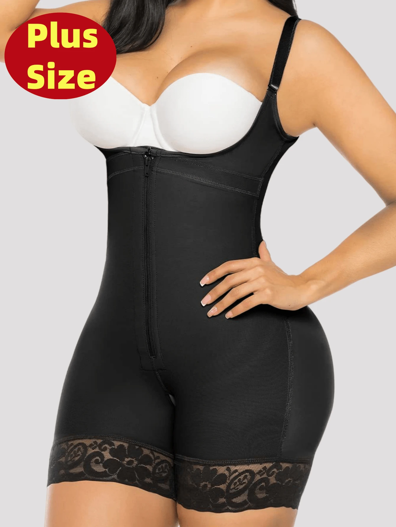 1 Pc Women Plus Size Colombian Shapewear,Fajas,Tight-Fitting Tummy Control Body Shaper ,Butt Lifter Bodysuit,Enhancer High Compression Full Body Shaper Underwear,Flat-Angle Shaping Shorts,Classic Daily Wear ﻿