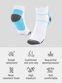 7/1 Pair Ankle Compression Socks Performance Comfort Cushion No Show Socks For Men & Women, Blister Resist Athletic Tab Socks For Running Outdoor