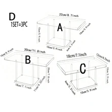 Acrylic Dessert Display Stand Set, Clear Acrylic Cupcake Stand For Cupcakes, Sweets, Pastries, Food Trays, Cookie Dessert Plates, Service Trays, Pedestal Base, Suitable For Weddings, Birthday Parties
