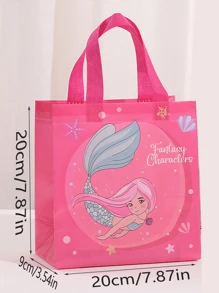 2 Stücke Meerjungfrau Tragetasche/Geschenktüte, Event Werbegeschenke Tasche/Geburtstags-Party Gastgeschenktüten