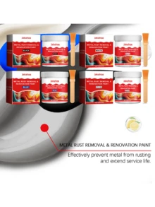 Pintura antioxidante a base de agua para metal, imprimación resistente al agua y al óxido para renovación, pintura firme, disponible en varios colores - Multicolor - Ver 8