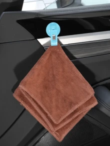 2pcs Car Interior Window Clip-On Black Suction Cup Holder, Plastic Suction Cup Detachable Bracket, Suitable For Sunshade, Towel, Ticket And More - Multicolor - View 5