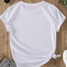 T-shirt Feminina Blusa Feminina de Algodão Leve Look Casual Estilosa Tucano Azul