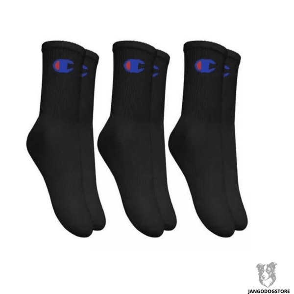 Kit 3 pares Meias Cano Longo Champion Double Dry