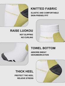 7/1 Pair Ankle Compression Socks Performance Comfort Cushion No Show Socks For Men & Women, Blister Resist Athletic Tab Socks For Running Outdoor