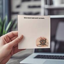 4 piezas de Notas adhesivas divertidas y lindas con gatos negros de 3x3 pulgadas, 50 hojas, notas adhesivas divertidas para la oficina, la escuela, el hogar, útiles escolares, regalo para estudiantes y maestros