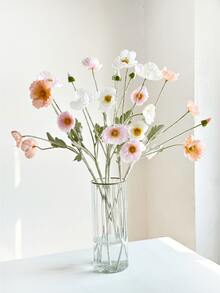 6 flori artificiale de 58 cm, potrivite pentru perete, sufragerie, dormitor, nuntă, decorațiuni pentru petreceri, decor pentru masă. Acasă, birou, bucătărie, nuntă, masă, piesă centrală, birou, grădină, exterior, casă, curte, toate anotimpurile. - Multicolor - Vizualizare 3