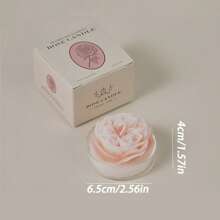 1 Pc Rose Flower Shaped Scented Candle,Handmade Aroma Soy Wax Decorative Candle For Table Photo Prop Birthday Gift,Prefect For Meditation Stress Relief Mood Boosting Bath Yoga