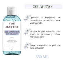 Gel Conductor Facial con Colágeno YOU MATTER 350ml | Producto Mexicano | Optimiza Tratamientos de Microcorriente y Ultrasonido | Hidratación y Rejuvenecimiento - transparente - Ver 2