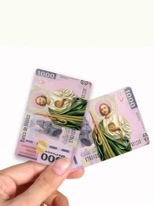 1pc Creative Sticker, Credit Card Skin Cover, PVC Anti Fingerprint Ultra-Thin Durable Scratch Resistant Privacy Card Sticker, Suitable For DIY Fashion Decoration To Protect Bank Cards, Transportation Cards, Campus Cards, School Supplies, And Back To School Supplies