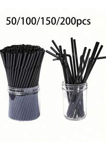 Black Cocktail Straws With Fruit Juice Drinks And Soda Are Very Suitable For Dining, Gathering, Picnic And Many Other Occasions.