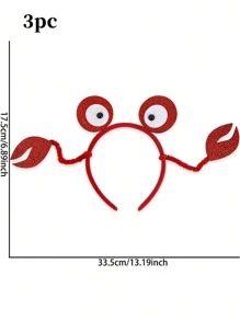 1 pieza Diadema con diseño de animal marino de dibujos animados, tocado del mundo submarino, decoración para fiesta de cumpleaños con diseño de tiburón y delfín, accesorio de cabello lindo